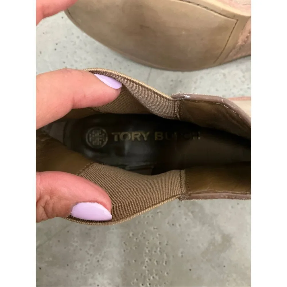 Tory Burch Chelsea Casual 35MM Suede Bootie | Tan in 7.5
